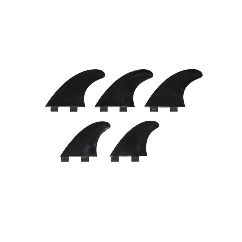 Degree 33 Standard Five Fin Surfboard Fin Set (Black)