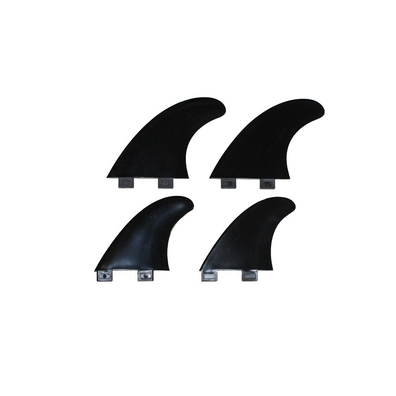 Degree 33 Standard Quad Surfboard Fin Set (Black)