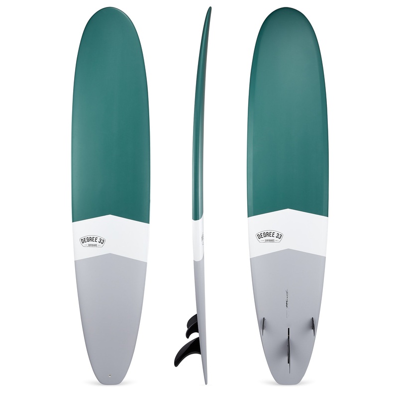10' Ultimate Longboard Surfboard Teal Chevron (Epoxy)
