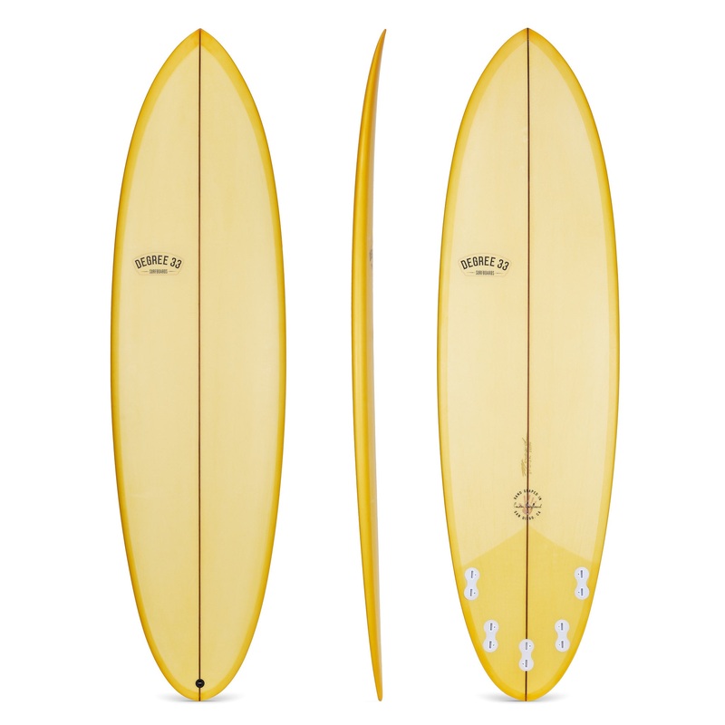 6'8" Speed Egg Mango Resin Tint with Darkwood Stringer (Poly)