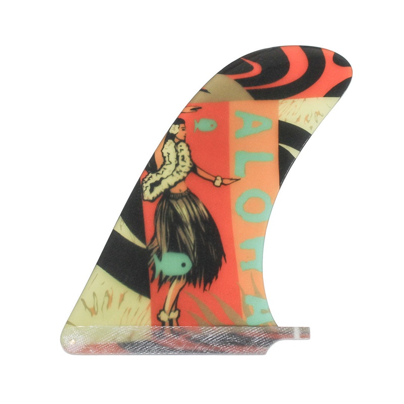 Degree 33 Longboard Premium Fiberglass Center Fin 9" (Hula Girl)