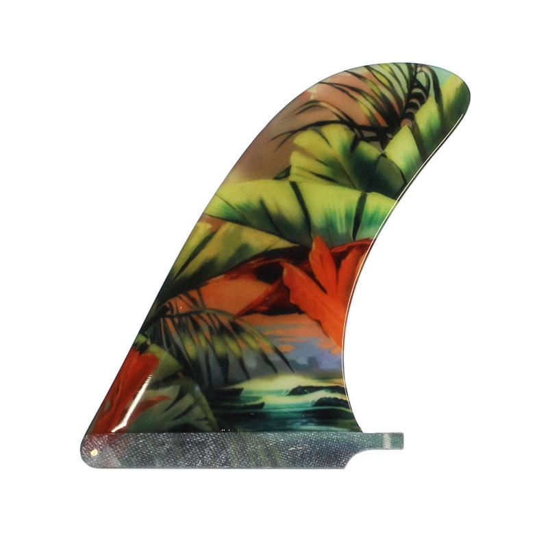 Degree 33 Longboard Premium Fiberglass Center Fin 9" (Tropic Leaf)