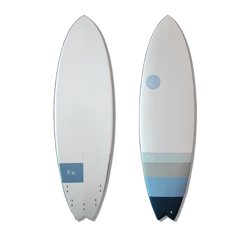 KU Epoxy Swallow Tail Fish Surfboard