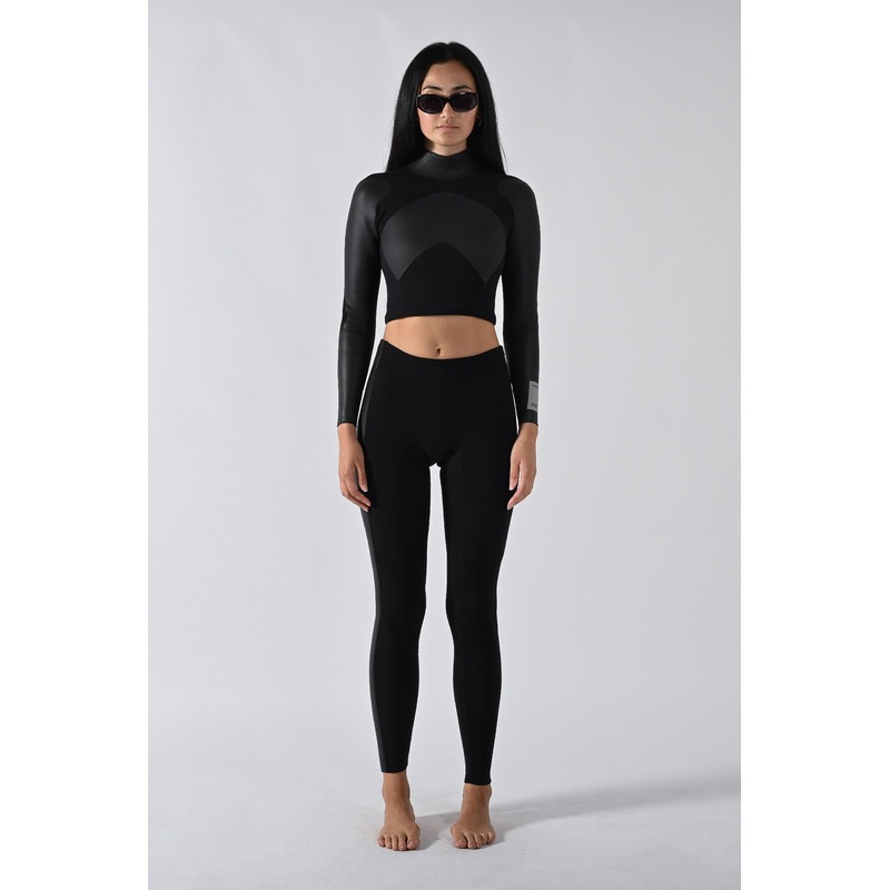 BY DION LEE WOMENS MODULAR LS CROP TOP 2MM