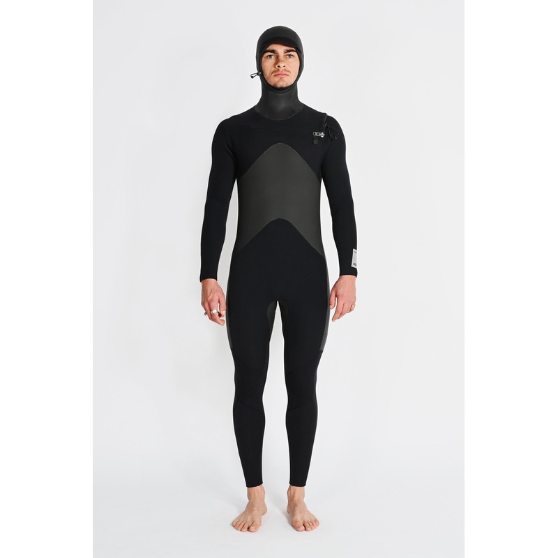 MENS FULLSUIT CHESTZIP 5/4MM HOOD