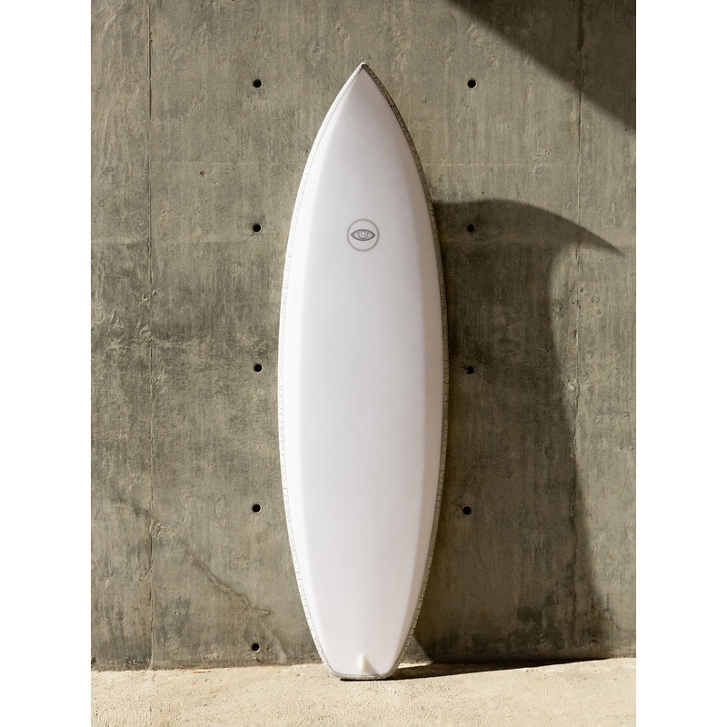 Eye Symmetry | Rapture 5'8" White Crackle Rail - GhostFlex