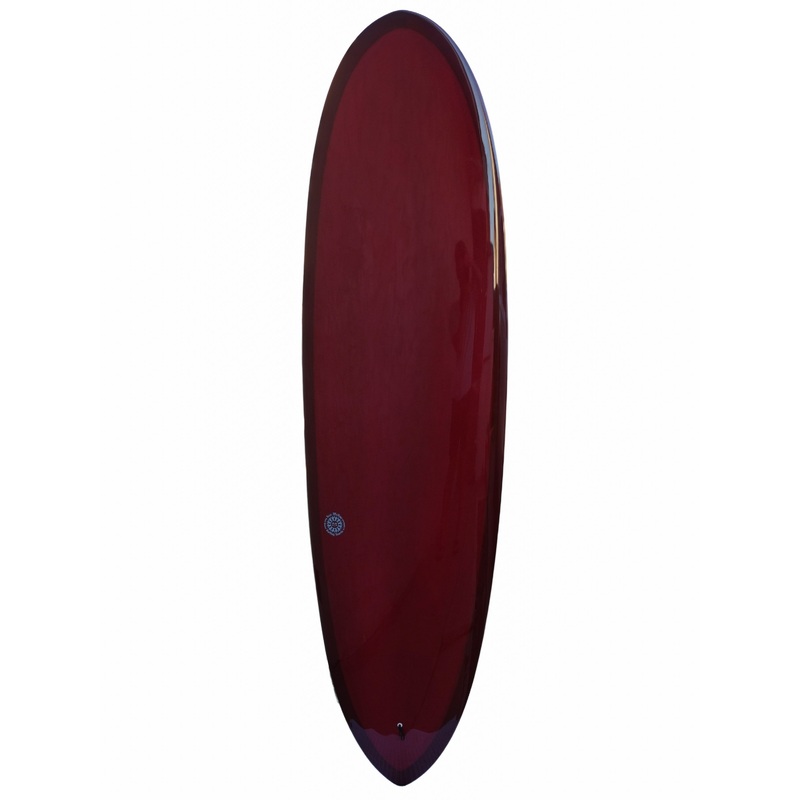 Hulled Whistle 6'10" Burgundy S Glass Gloss Polish