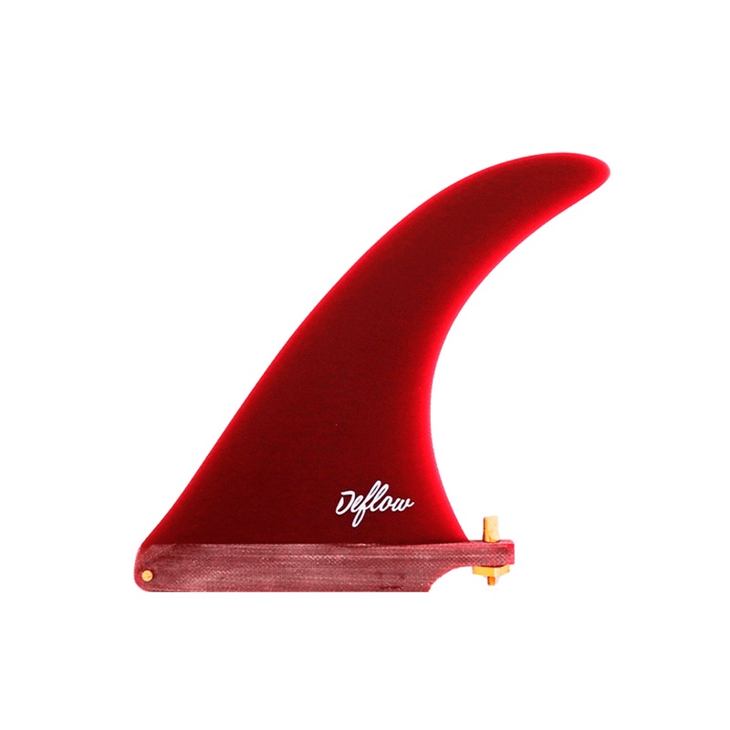 Deflow | 7.5" Mini Cream Single Fin Red
