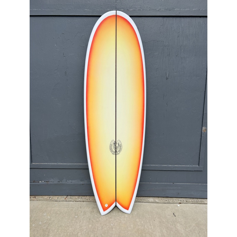 6'2" Fishy Noserider Fiery Fade Surfboard