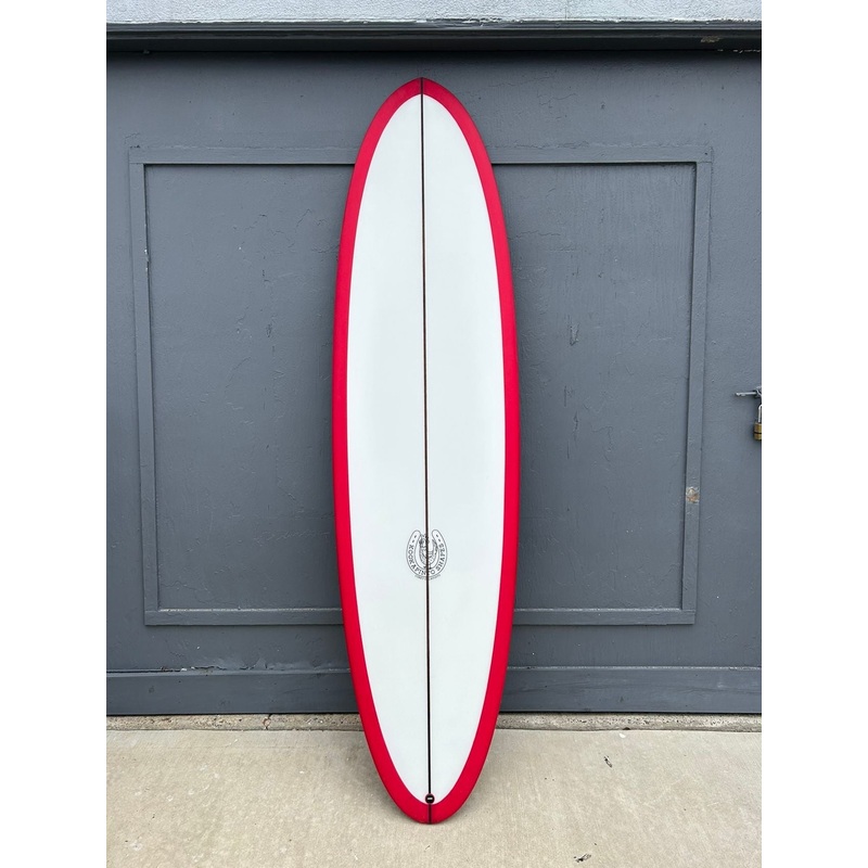 7'2" Thin Twin - Bottom Red Tint Surfboard