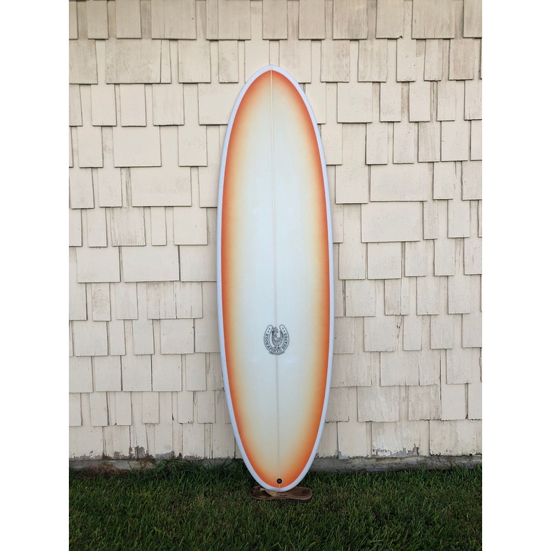 Kookapinto Shapes | 6'7" Thin Twin Red & Yellow Futures Surfboard
