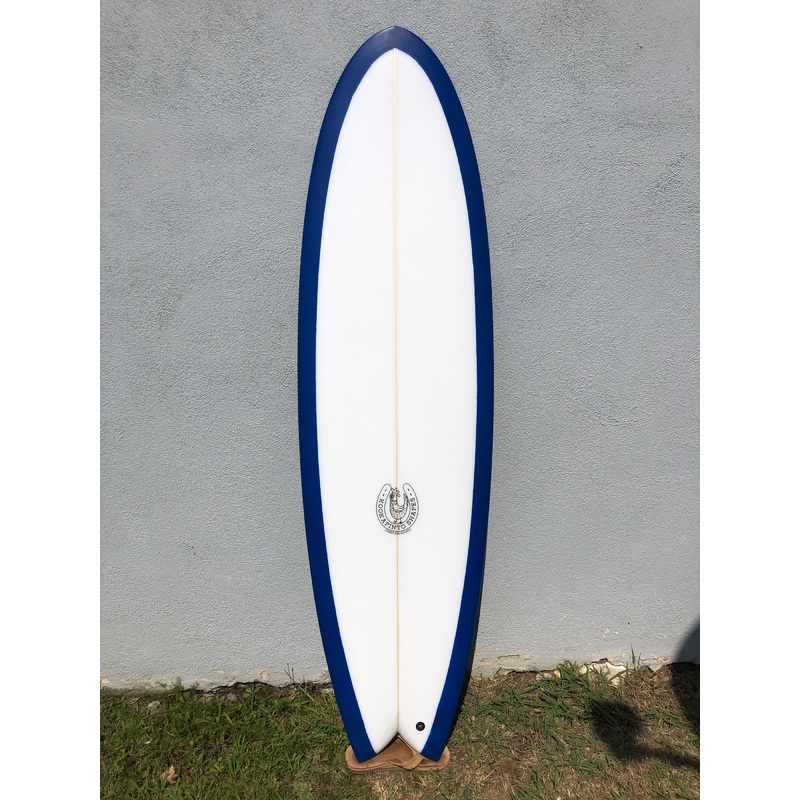 Kookapinto Shapes | 6'8" Fiddle Fish Quad Navy Blue Surfboard