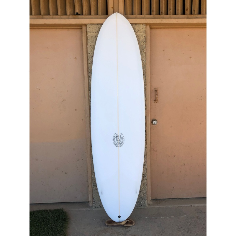 Kookapinto Shapes | 7'0" Thin Twin Clear White Surfboard
