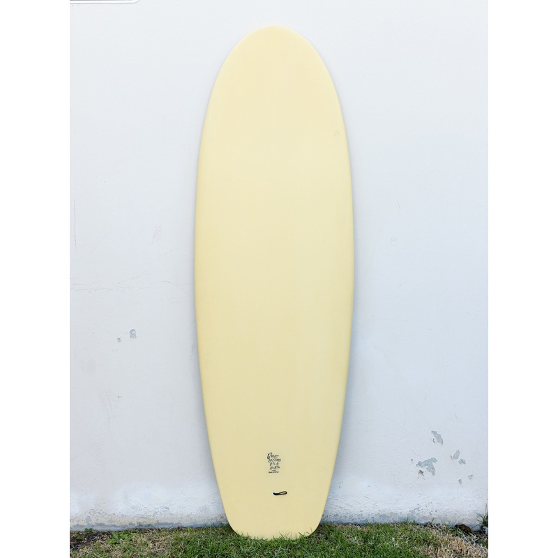 Koz McRae SurfingBoards | 6'0" Stubby 'Round Tail' Yellow Blue