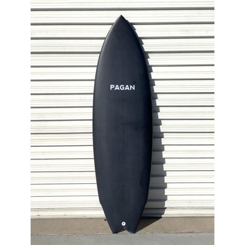Pagan USA | 5'6" Modern Twin Fin Black Surfboard