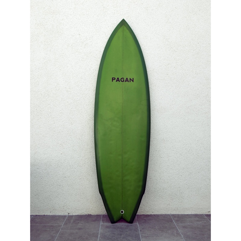 Pagan USA | 5'9" Modern Twin Military Green Surfboard (USED)