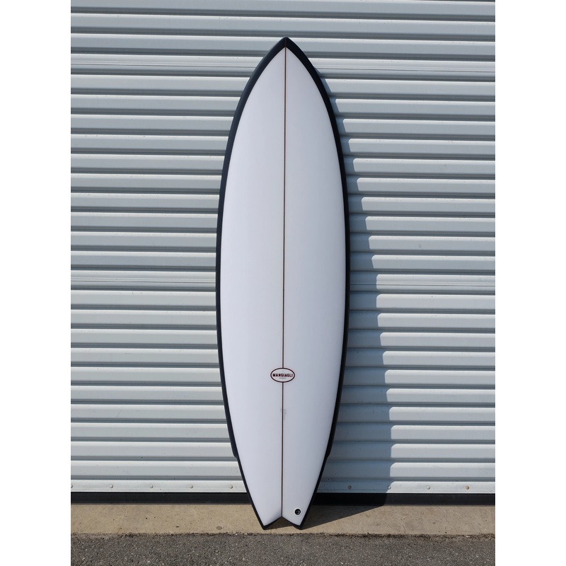 5'10" M2 Black & Clear Performance Swallowtail Surfboard