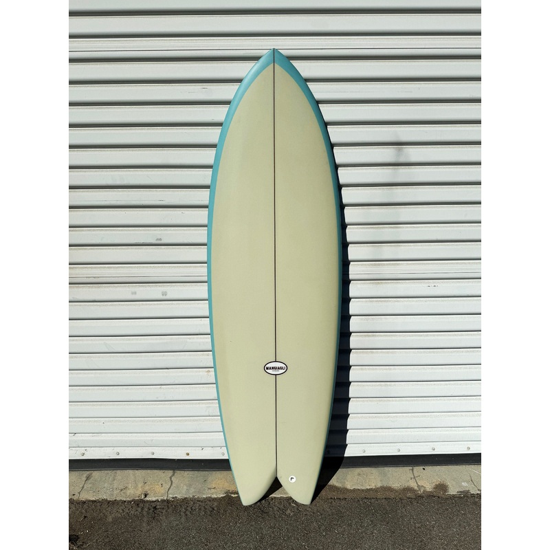 5'6" M1 Fish Blue Tan Surfboard