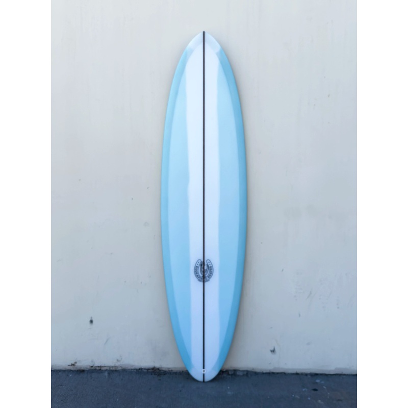 7'0" Thin Twin - Blue Resin Pull Surfboard