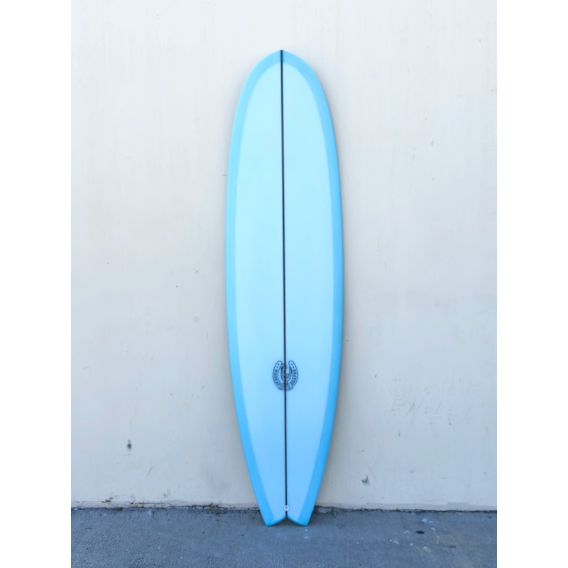 7'2" Fishy Noserider Blue Surfboard