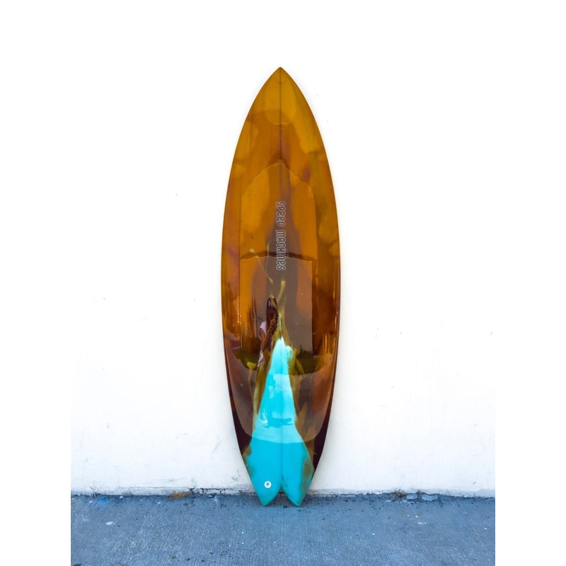 Nuevo Camino | 5'8 Talladega Twin Abstract Bronze Polished Surfboard