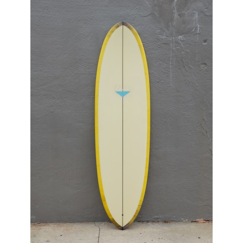 Rich Pavel Choice | 7'7 Egg Abstract Purple and Yellow Surfboard