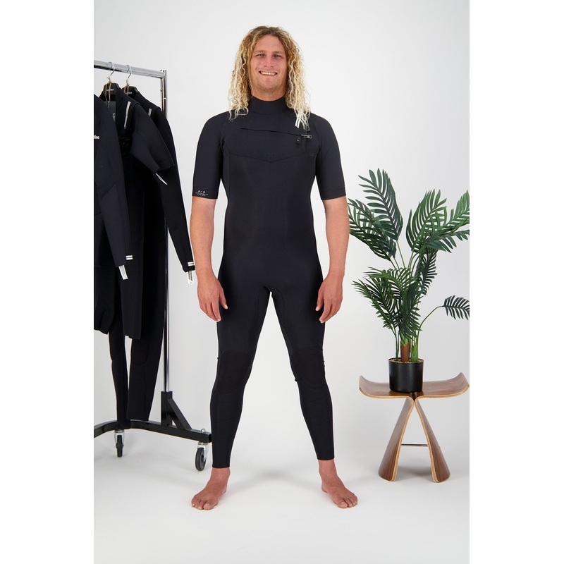 Premium Mens 2/2 Short Sleeve Chest Zip Steamer