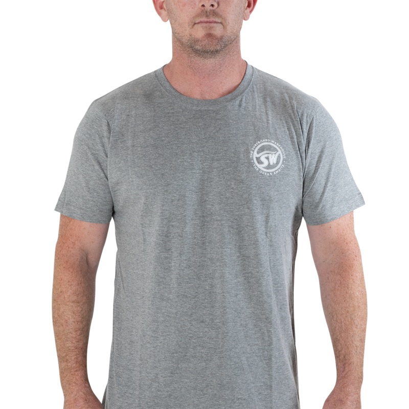 RAINBOW SURFBOARD WAREHOUSE T-SHIRT - GREY