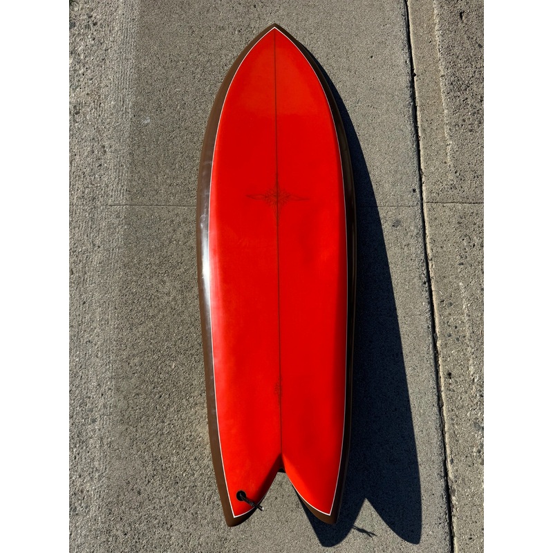Ryan Burch | 5'4" Squit Red and Brown Surfboard (USED)
