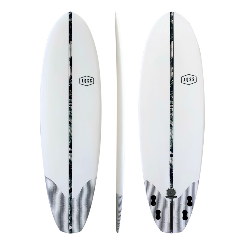 AQSS Carbon Jet 2.0 EPS Funboard by Beau Young - White Carbon