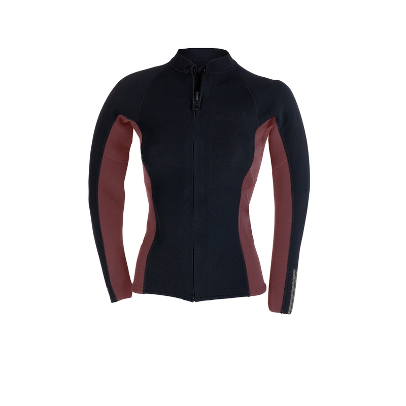Classic Womens 2mm Jacket - Maroon and Black
