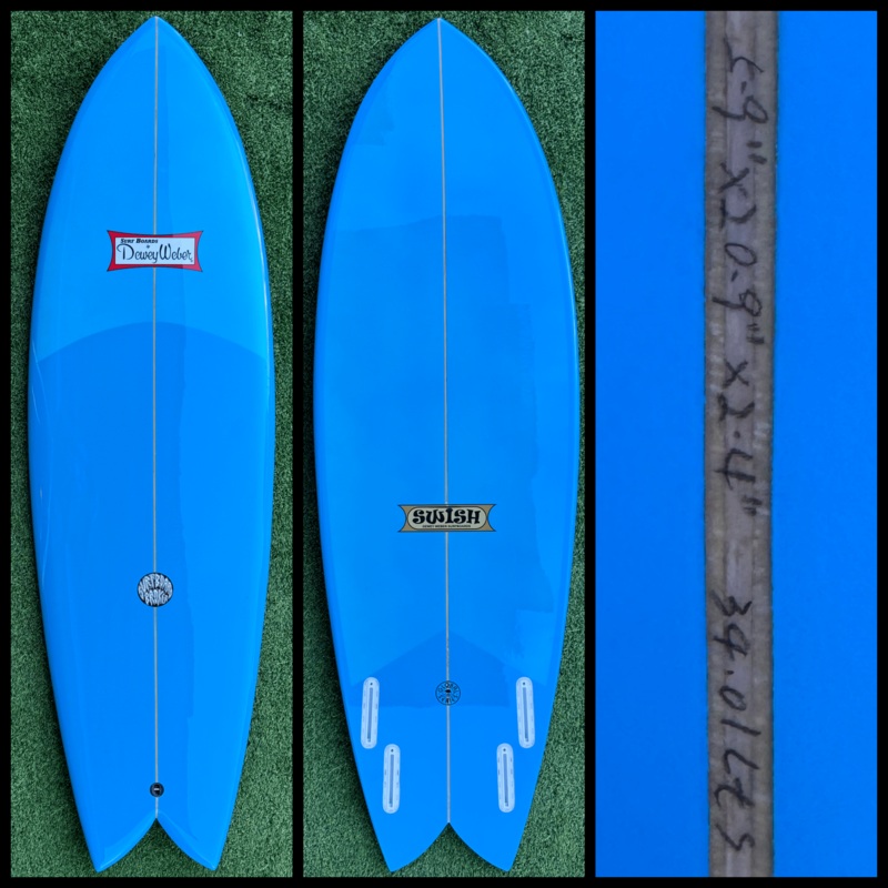 Dewey Webber Surfboard 59 34L (New)