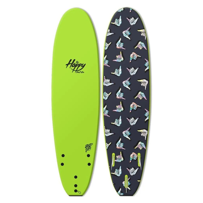 7'0 Slab Shaka Lime Soft Top Surfboard