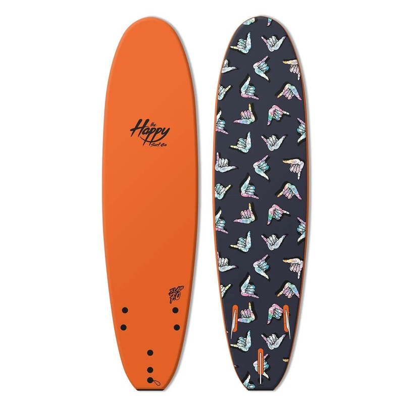 7'0 Slab Shaka Orange Soft Top Surfboard