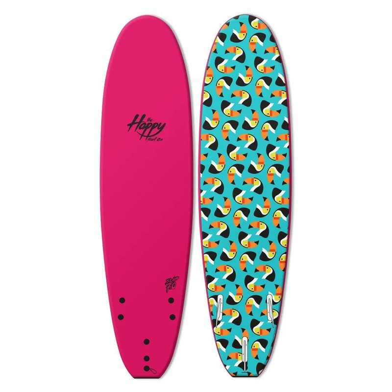 7'0 Slab Toucan Pink Soft Top Surfboard
