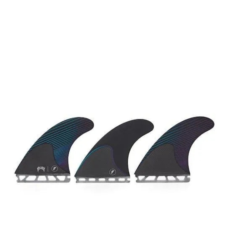 Futures Mayhem Thruster Surfboard Fins Set Large Blue Violet