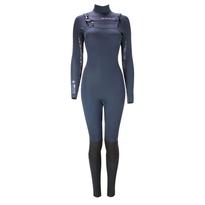 Sola Nova Womens 5/4mm Chest Zip Wetsuit Navy / Berry