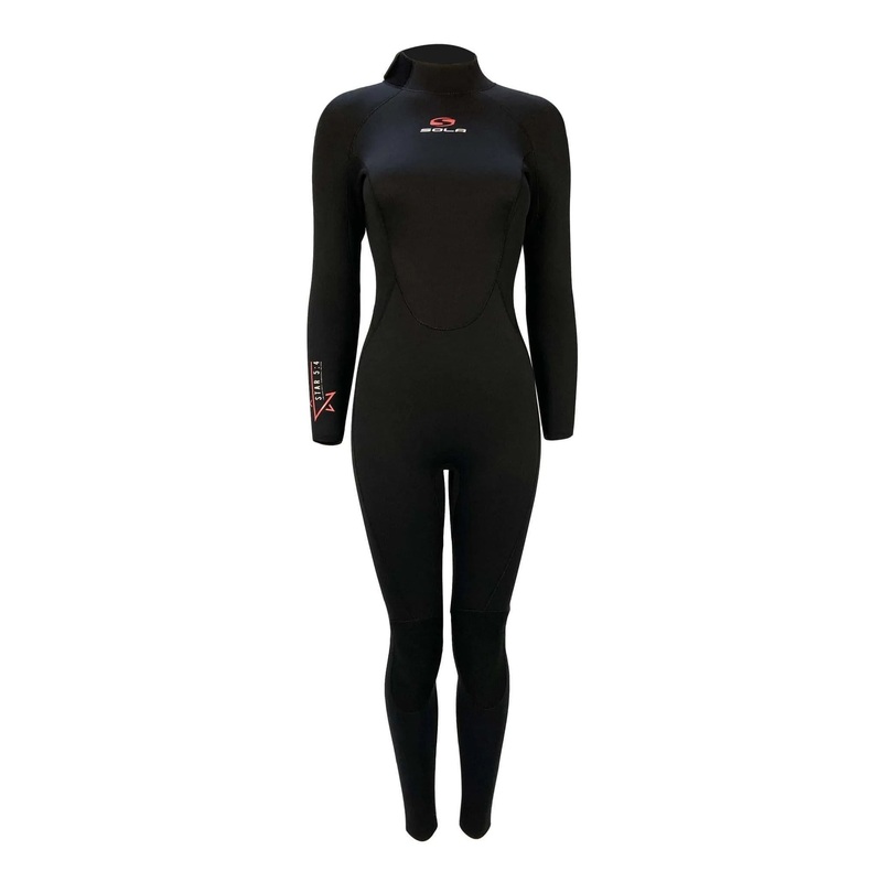 Sola Star Womens 5/4mm Back Zip Wetsuit Black
