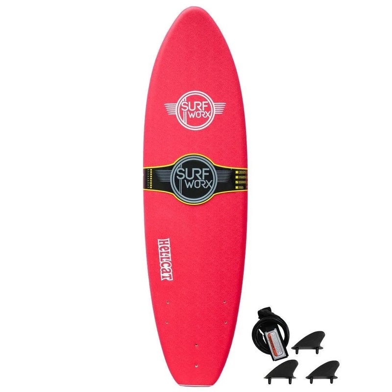 Surfworx Hellcat Mini Mal soft surfboard 6ft 0 - Red