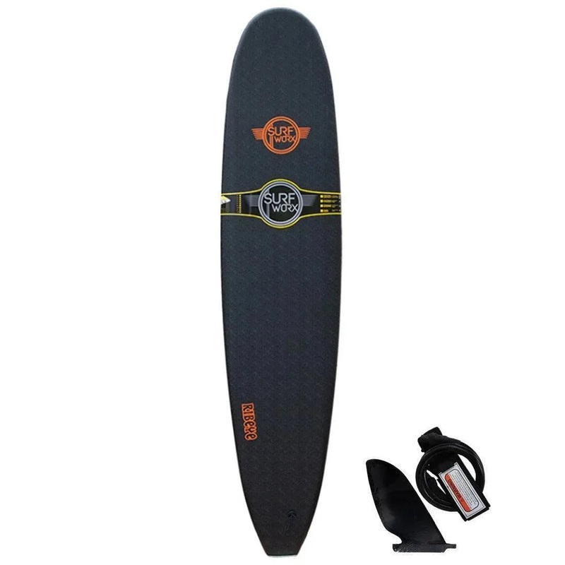 Surfworx Ribeye Mini Mal soft surfboard 9ft 0 - Black 9'0 Foot