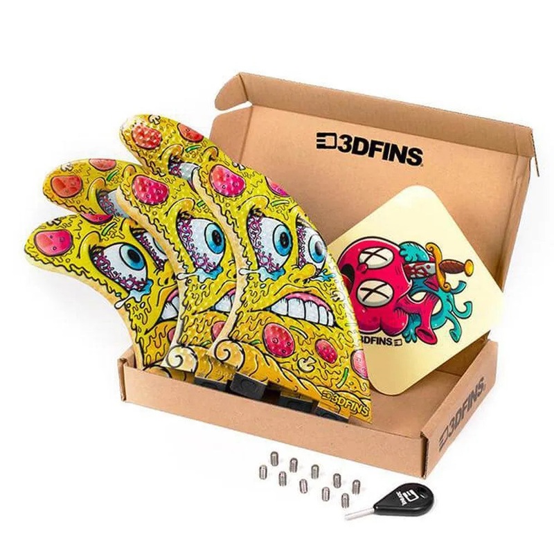 3D Fins Pizza 5 Fin Medium FCS-I / Futures Surfboard Fins