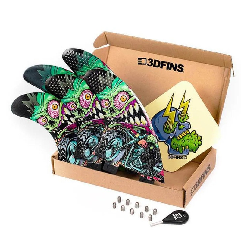 3D Fins Rider 5 Fin Medium FCS-I / Futures Surfboard Fins