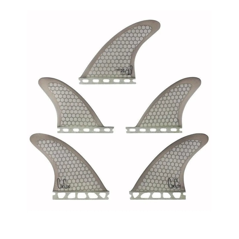 Captain Fin Christenson Honeycomb Five Fin Set Medium - Smoke