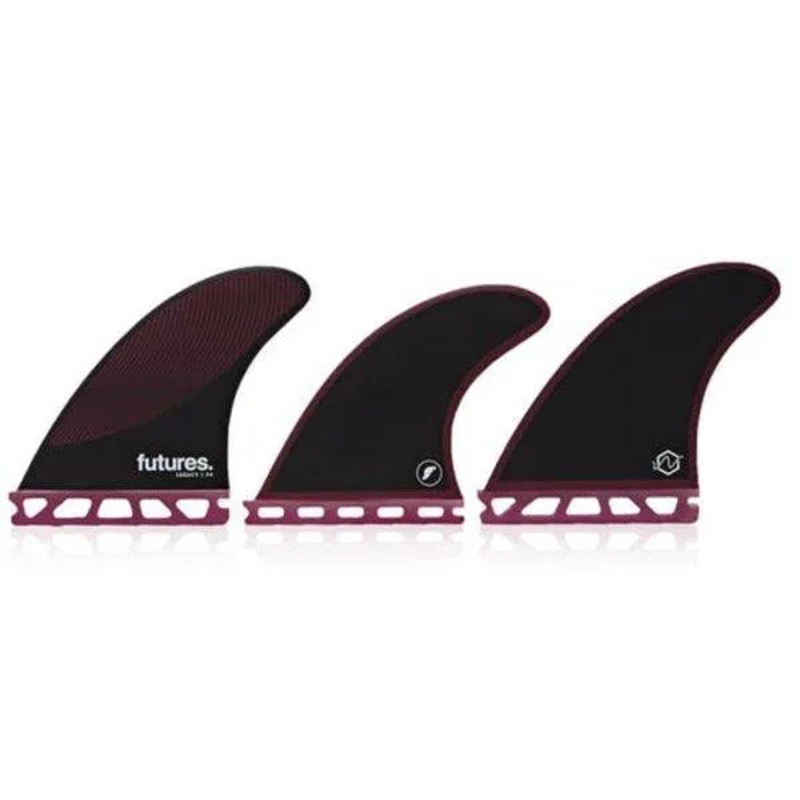 Futures P8 Honeycomb Burgundy Thruster Surfboard Fins Set