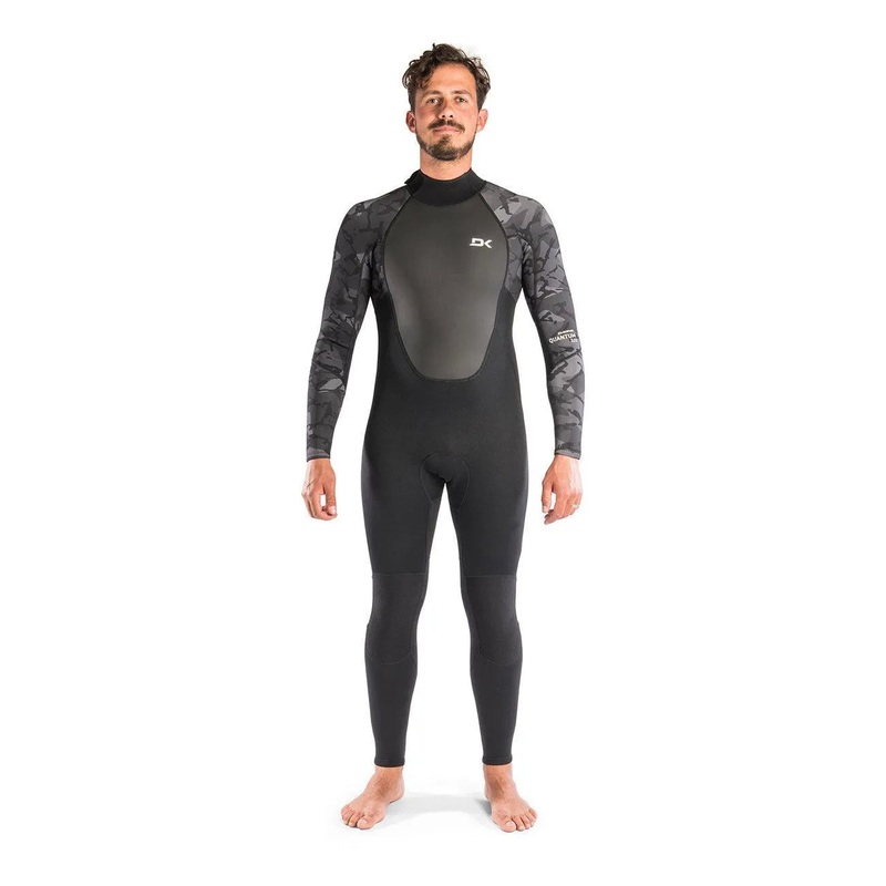 Dakine Mens Quantum Back Zip 3/2mm GBS Full Wetsuit (Black Camo / White)