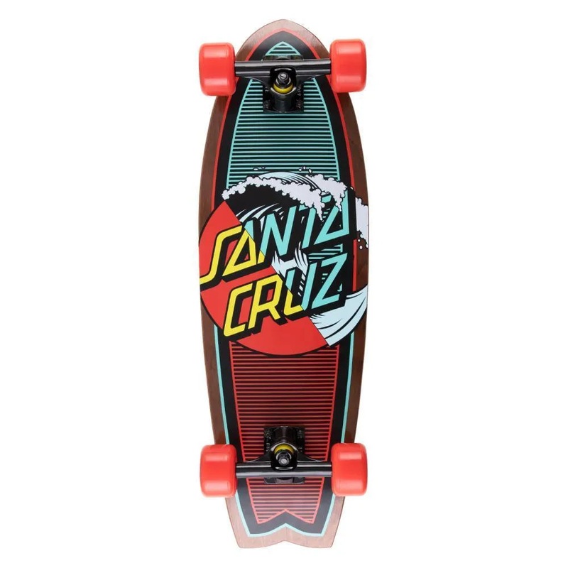Santa Cruz Skateboards Classic Wave Splice Shark Cruiser