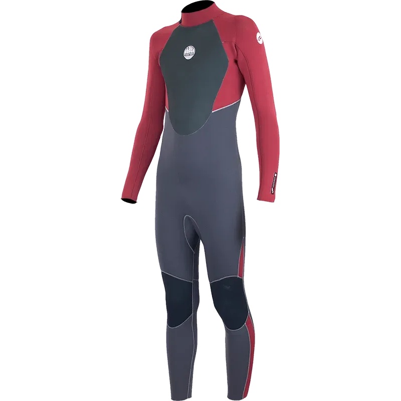 Alder Kids Stealth Junior 5/4/3mm Back Zip Red Cardinal Wetsuit