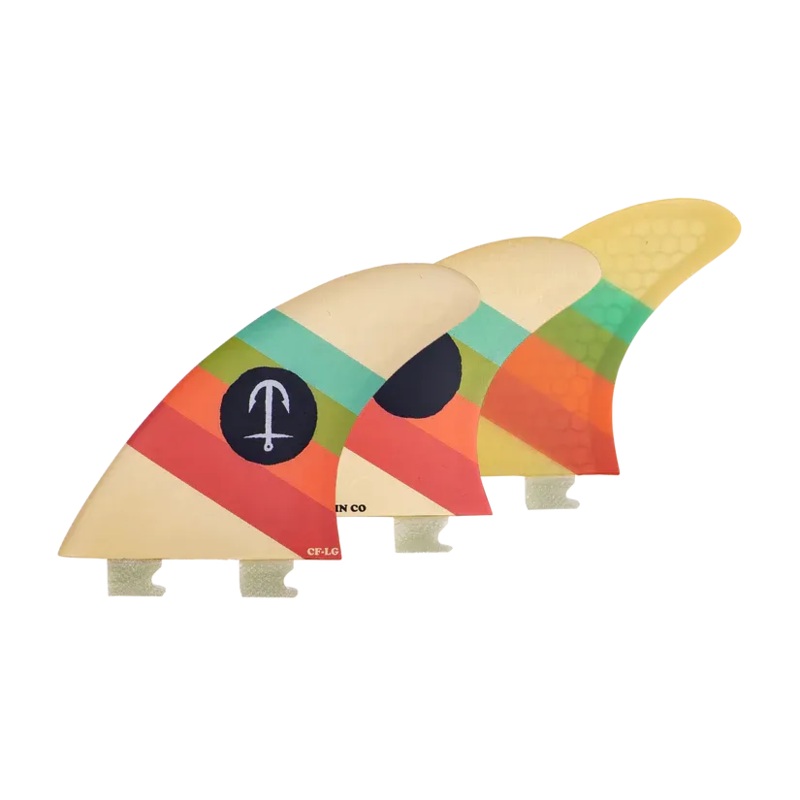 Captain Fin Co CF Series SI Thruster Set Cream FCS-II Compatible