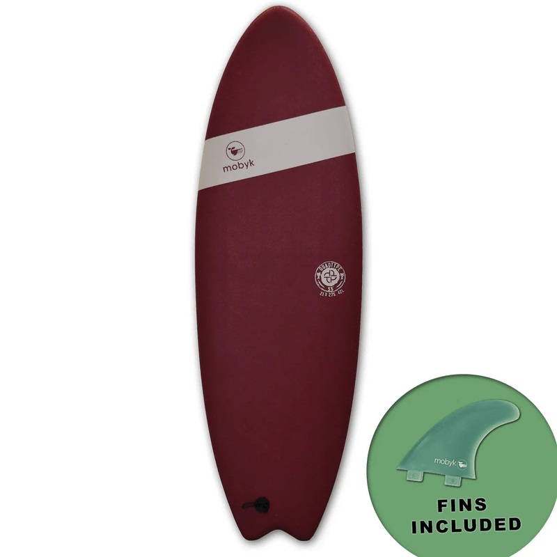Mobyk Quad Fish Softtop Surfboard Stout