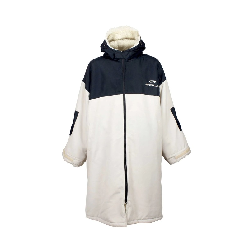 Sola Waterproof Dry Changing Robe Coat Sand/Black